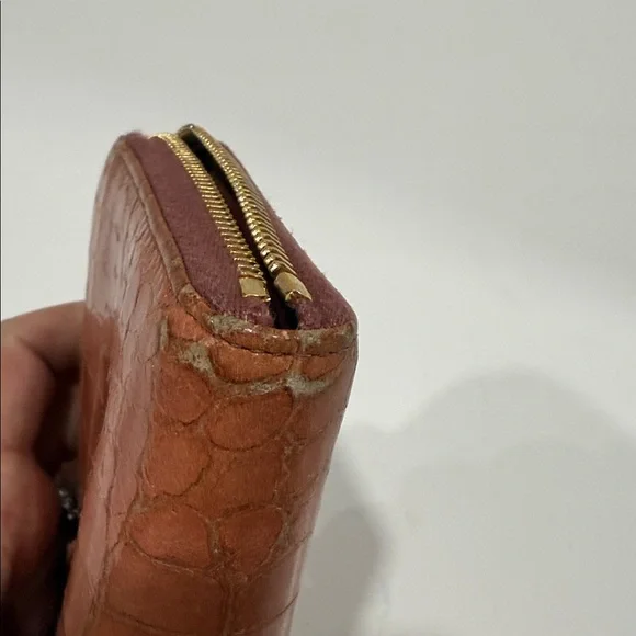 Miu Miu Salmon color Crocodile Embossed Wallet - Picture 11 of 11